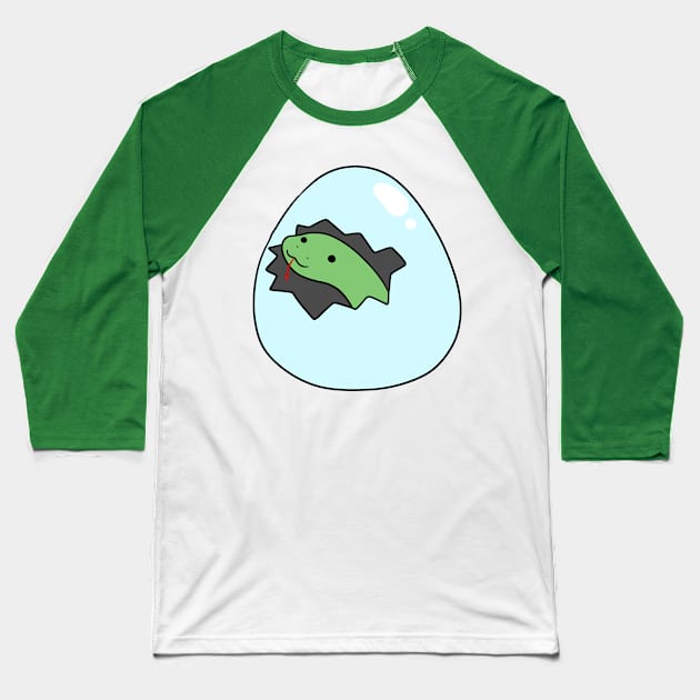 Snake Hatchling Baseball T-Shirt by saradaboru